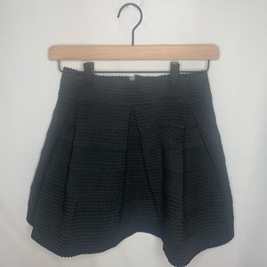 Devlin- Black Zip Up Mini Skirt